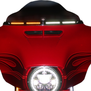 Genesis 4 Dynamic LED Batwing Windshield Trim - Black