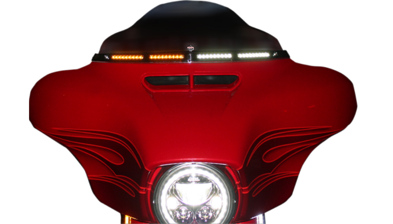 Genesis 4 Dynamic LED Batwing Windshield Trim – Black