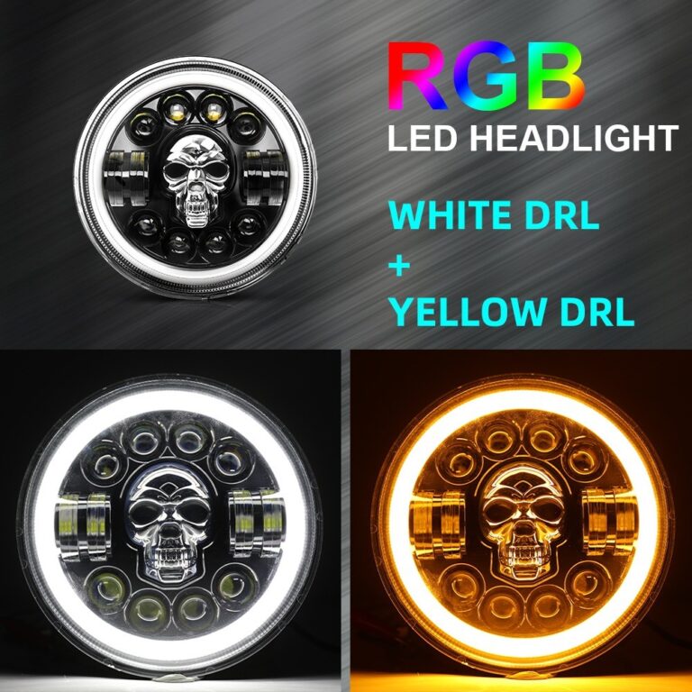 Big Wood Customs Skull Headlight