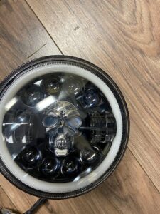 Big Wood Customs Skull Headlight
