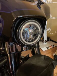 Big Wood Customs Skull Headlight