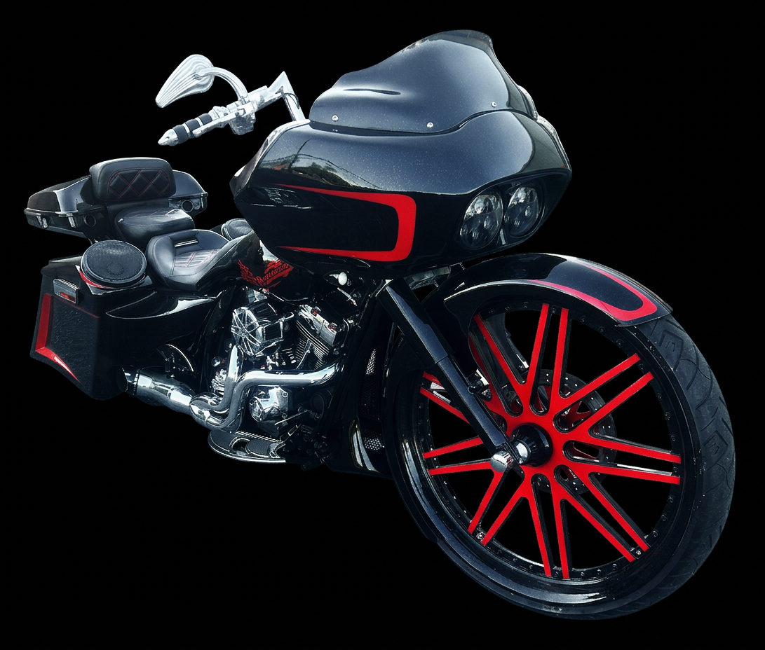 Black and red modified custom Harley Davidson Chesapeake Virginia