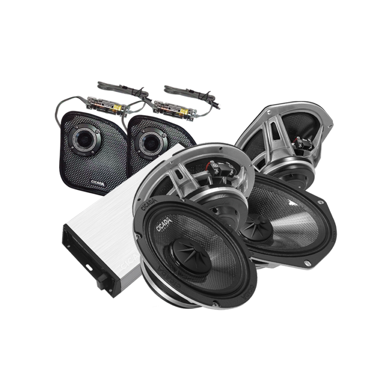Cicada 600W 4C DSP Amp & 8-Component Speaker Complete Harley System