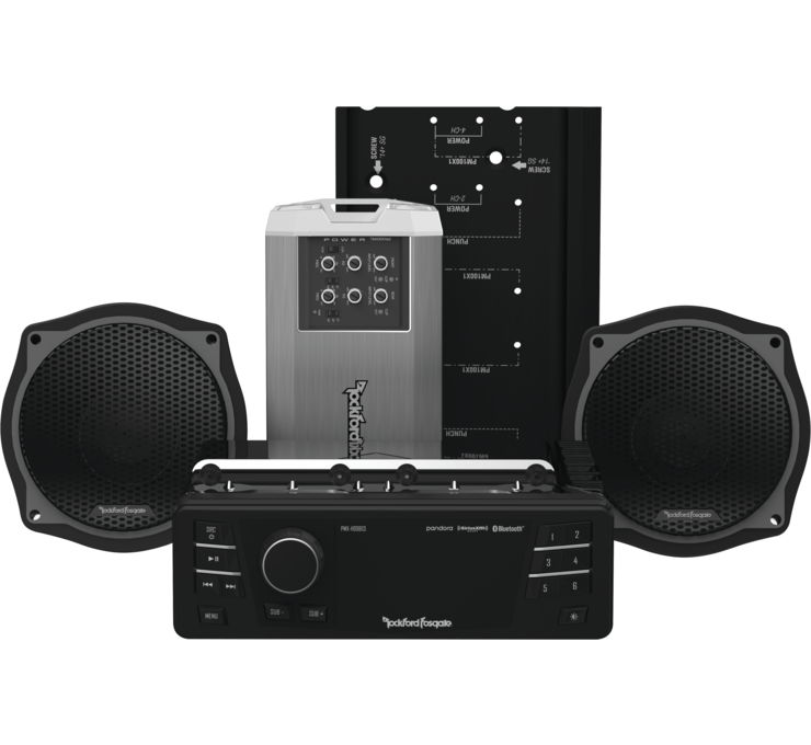 Rockford Fosgate Source Unit, 4-Speaker & Amp Kit for Electra Glide Ultra Classic